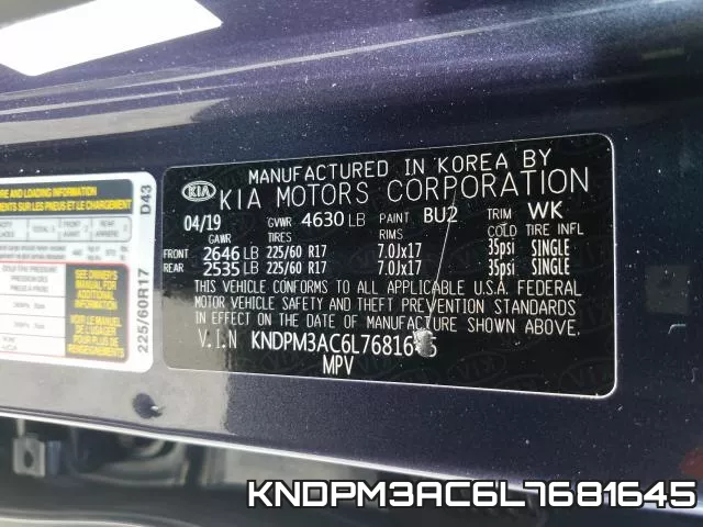 KNDPM3AC6L7681645 фото 2