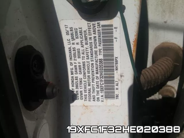 19XFC1F32HE020388 фото 2