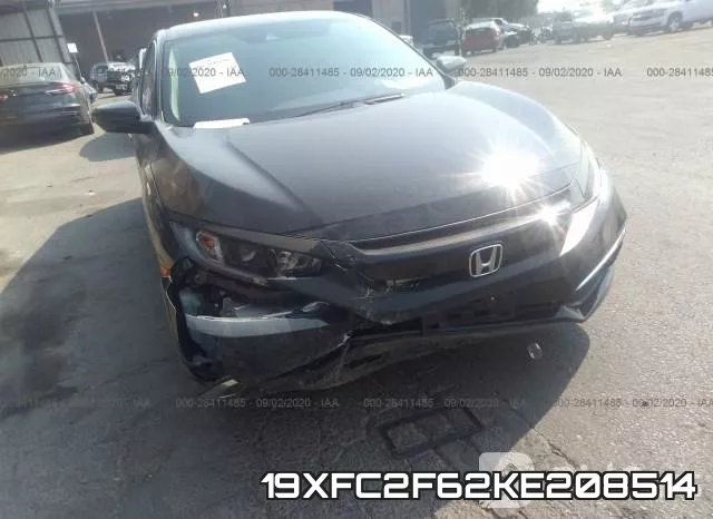 19XFC2F62KE208514 фото 6