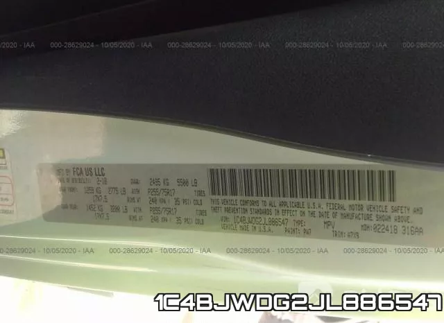 1C4BJWDG2JL886547 фото 9