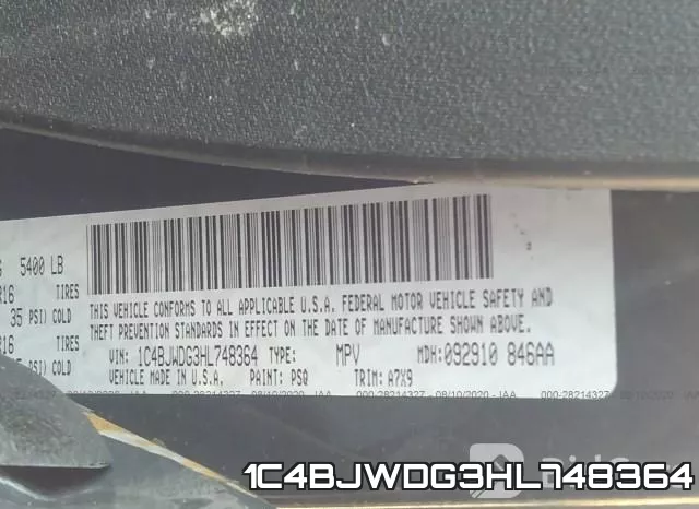 1C4BJWDG3HL748364 фото 10