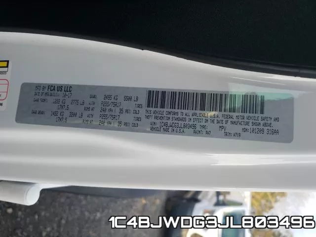 1C4BJWDG3JL803496 фото 2