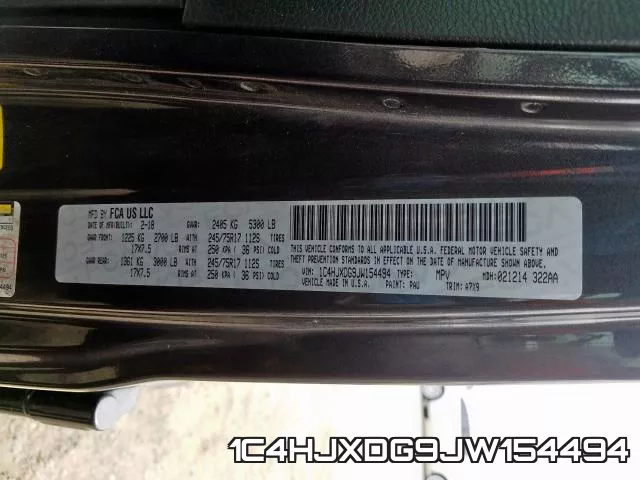 1C4HJXDG9JW154494 фото 2