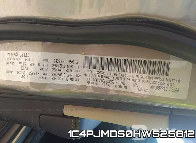 1C4PJMDS0HW525812 фото 10