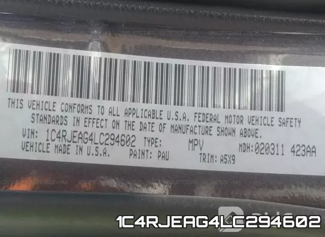 1C4RJEAG4LC294602 фото 10