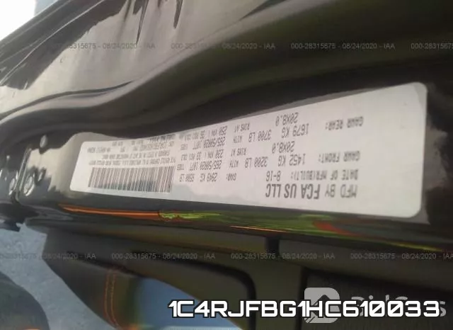 1C4RJFBG1HC610033 фото 10