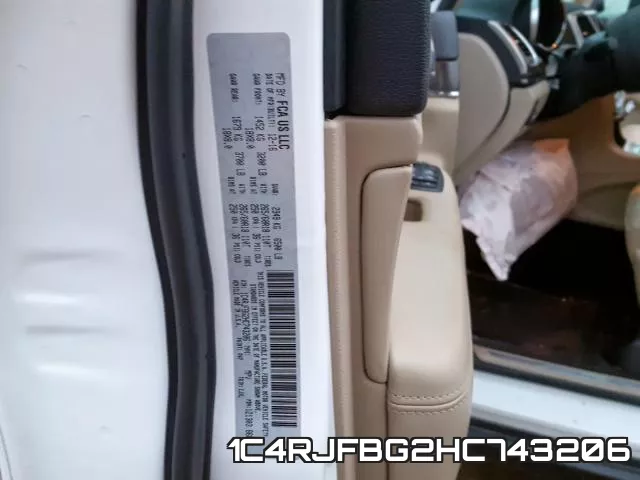 1C4RJFBG2HC743206 фото 2