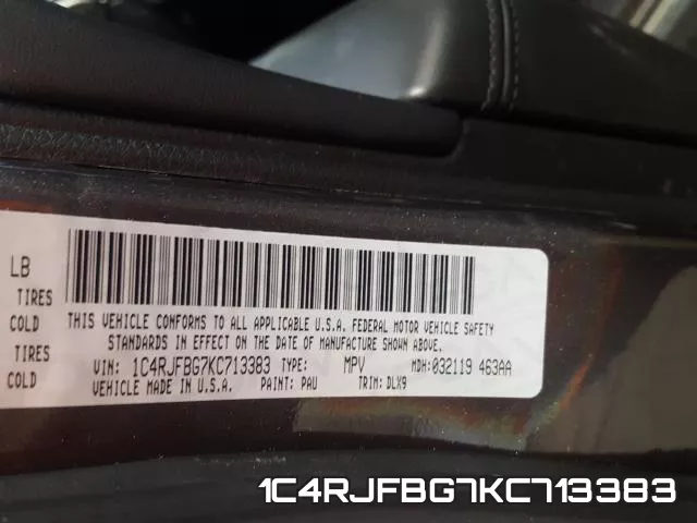 1C4RJFBG7KC713383 фото 2