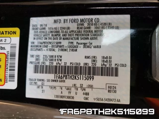 1FA6P8TH2K5115099 фото 2