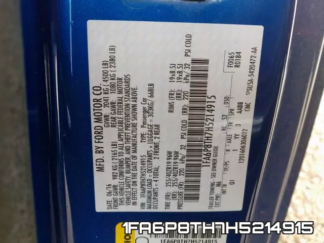 1FA6P8TH7H5214915 фото 2
