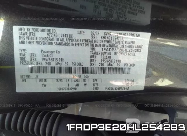 1FADP3E20HL254283 фото 10