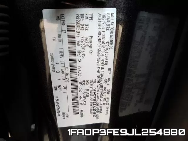 1FADP3FE9JL254880 фото 2