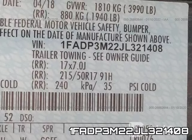 1FADP3M22JL321408 фото 10