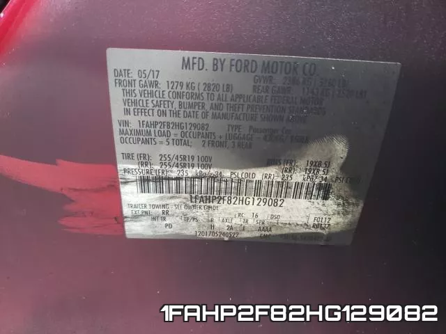 1FAHP2F82HG129082 фото 2