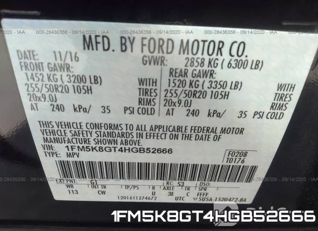 1FM5K8GT4HGB52666 фото 10