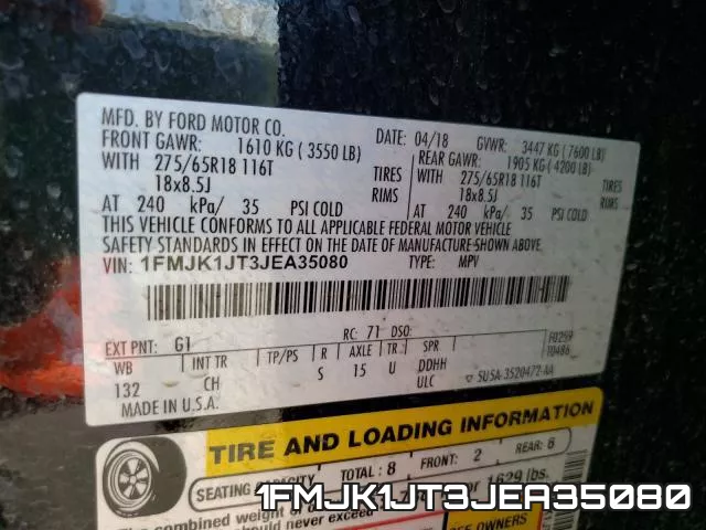 1FMJK1JT3JEA35080 фото 2