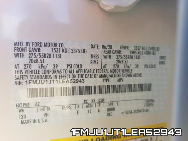 1FMJU1JT1LEA52943 фото 2