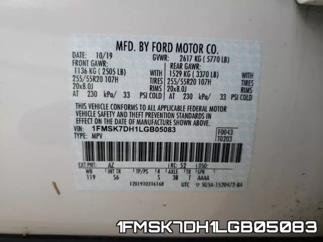 1FMSK7DH1LGB05083 фото 2
