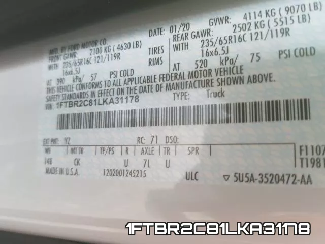 1FTBR2C81LKA31178 фото 2