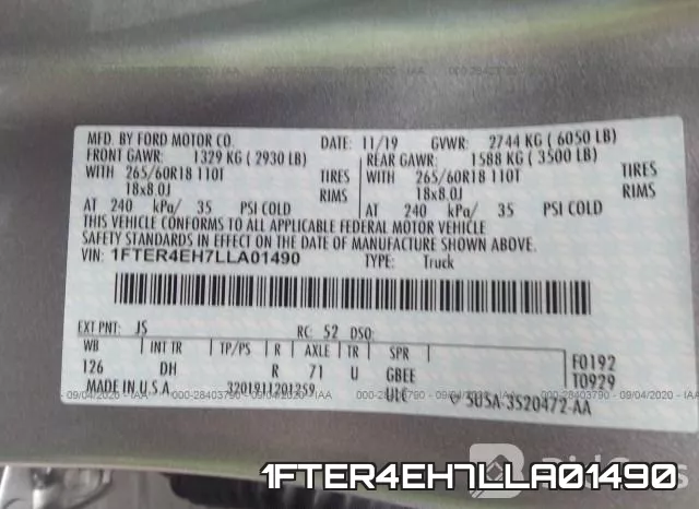 1FTER4EH7LLA01490 фото 10