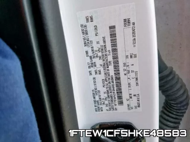 1FTEW1CF5HKE48583 фото 2