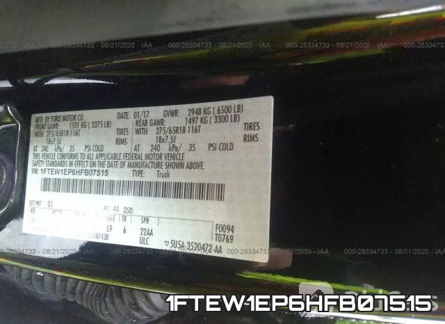 1FTEW1EP6HFB07515 фото 10