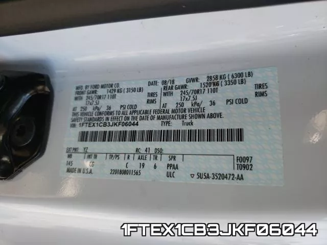 1FTEX1CB3JKF06044 фото 2