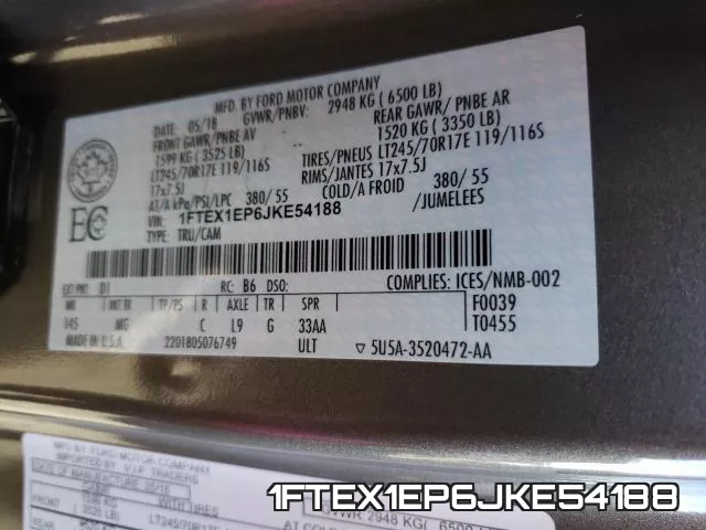 1FTEX1EP6JKE54188 фото 2