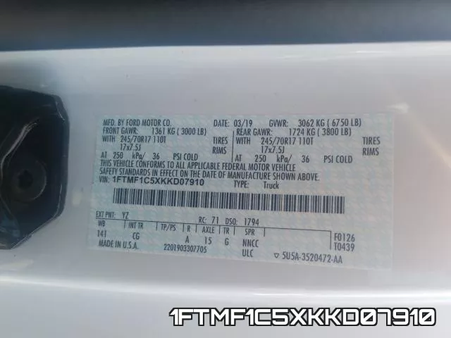 1FTMF1C5XKKD07910 фото 2