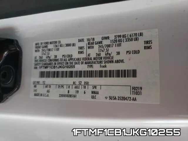 1FTMF1CB1JKG10255 фото 2
