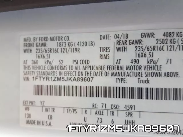 1FTYR1ZM5JKA89607 фото 2