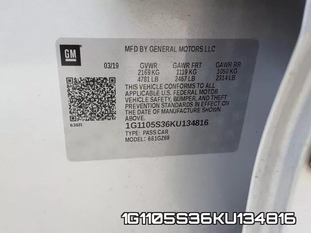 1G1105S36KU134816 фото 2