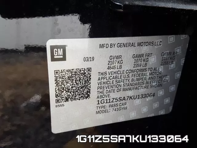 1G11Z5SA7KU133064 фото 2