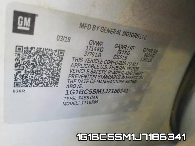 1G1BC5SM1J7186341 фото 2