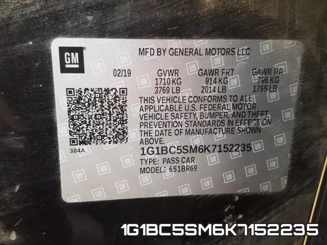 1G1BC5SM6K7152235 фото 2