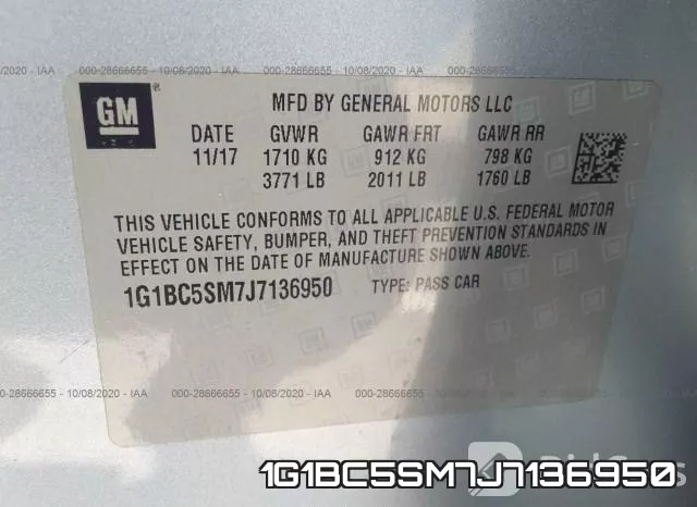 1G1BC5SM7J7136950 фото 10