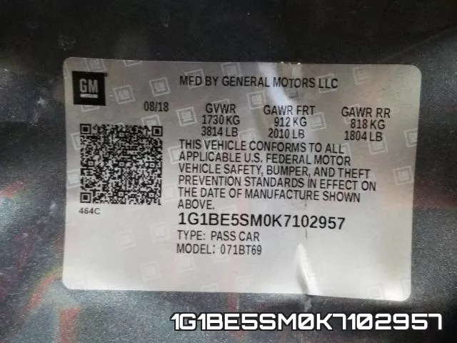 1G1BE5SM0K7102957 фото 2