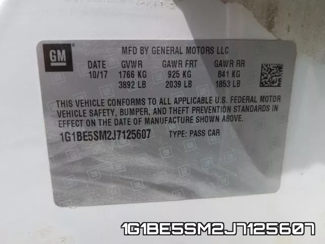 1G1BE5SM2J7125607 фото 2