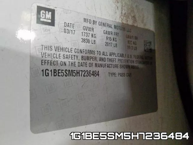 1G1BE5SM5H7236484 фото 2
