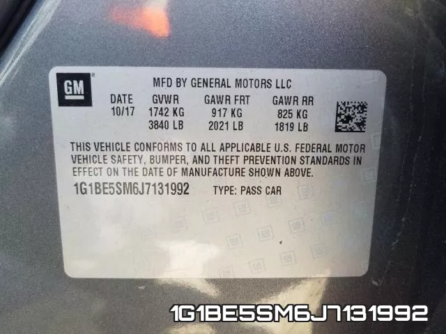 1G1BE5SM6J7131992 фото 2