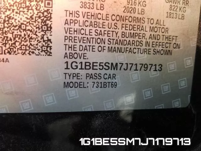 1G1BE5SM7J7179713 фото 2