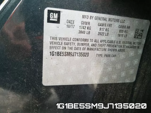 1G1BE5SM9J7135020 фото 2