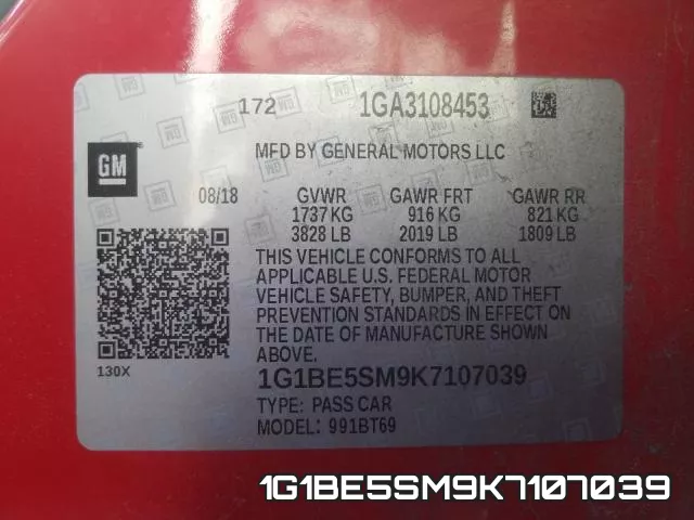 1G1BE5SM9K7107039 фото 2