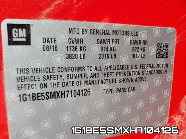 1G1BE5SMXH7104126 фото 2