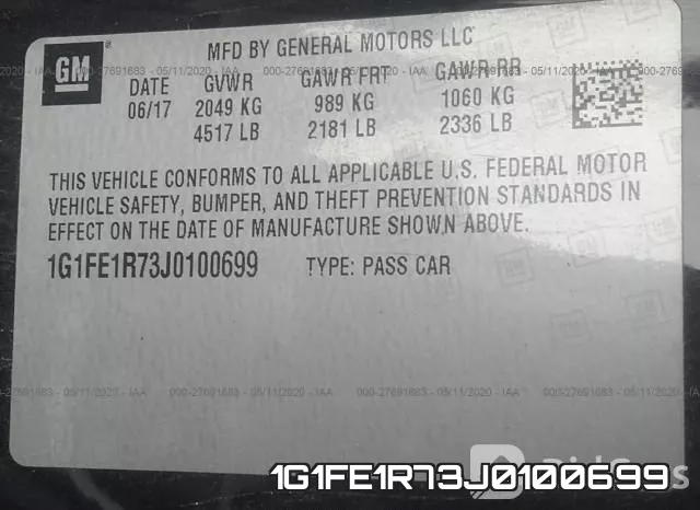 1G1FE1R73J0100699 фото 10