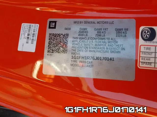1G1FH1R76J0170141 фото 2