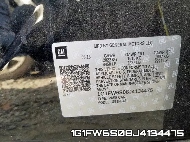 1G1FW6S08J4134475 фото 2