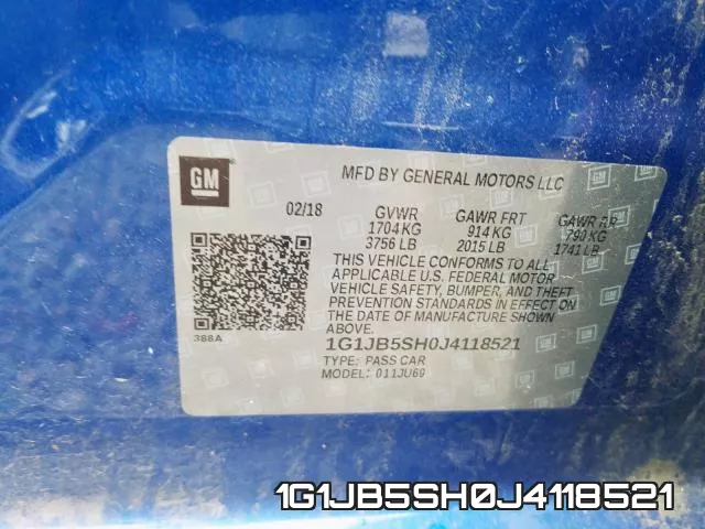 1G1JB5SH0J4118521 фото 2