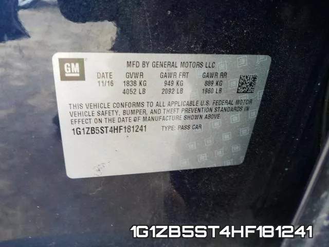 1G1ZB5ST4HF181241 фото 2