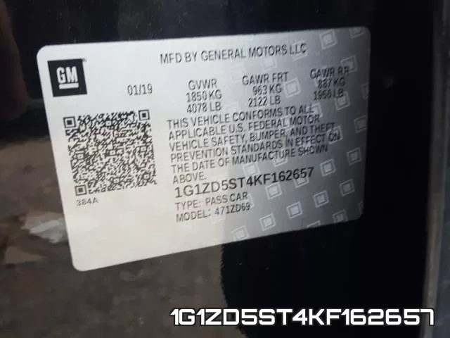 1G1ZD5ST4KF162657 фото 2